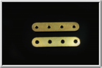 Steg "einfach", 4-Loch, f�r Kette/Armband, 19x4mm, vergoldet, Sterlingsilber, 1 Stk.