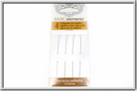 Collapsible Eye Needles, 6,4 cm, extra fine 0,24 mm, Briefchen mit 4 Stk.