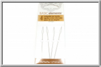 Collapsible Eye Needles, 6,4 cm, fine 0,30 mm, Briefchen mit 4 Stk.