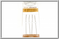 Collapsible Eye Needles, 6,4 cm, extra heavy, 0,60 mm, Briefchen mit 4 Stk.