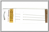 Collapsible Eye Needles, 12,7 cm, sortiert, Briefchen mit 3 Stk.