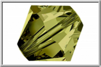 Preciosa� Bicone, 3mm, olivine, trans., 50 Stk.