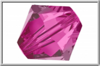 Preciosa� Bicone, 3mm, fuchsia, trans., 50 Stk.