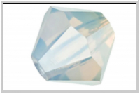 Preciosa� Bicone, 4mm, white, opal, 50 Stk.