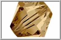 Preciosa� Bicone, 4mm, topaz, lt. color., trans., 50 Stk.