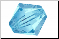 Preciosa� Bicone, 4mm, aquamarine, trans., 50 Stk.