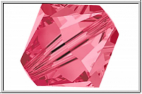 Preciosa� Bicone, 4mm, pink, indian, trans., 50 Stk.