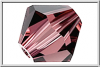 Preciosa� Bicone, 4mm, burgundy, lt., trans., 50 Stk.