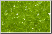 B�hm. Glasschliffperle, feuerpol., 4mm, lime, lt., trans., 50 Stk.