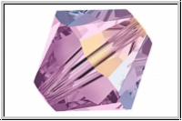 Preciosa� Bicone, 3mm, amethyst, lt. trans., AB, 50 Stk.