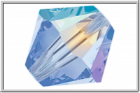 Preciosa� Bicone, 3mm, sapphire, lt., trans., AB, 50 Stk.