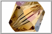 Preciosa� Bicone, 4mm, topaz, lt. color., trans., AB, 50 Stk.