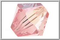 Preciosa� Bicone, 4mm, rose, trans., AB, 50 Stk.