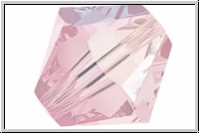 Preciosa� Bicone, 4mm, pink sapphire, trans., AB, 50 Stk.