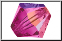 Preciosa� Bicone, 4mm, fuchsia, trans., AB, 50 Stk.