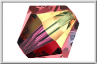 Preciosa� Bicone, 4mm, burgundy, lt., trans., AB, 50 Stk.