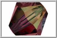 Preciosa� Bicone, 4mm, burgundy, trans., AB, 50 Stk.