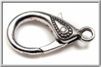 Karabiner "Paisley", 31x17mm, silberfb., Metall, 1 Stk.