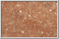 B�hm. Glasschliffperle, feuerpol., 4mm, rosaline, dk., trans., 50 Stk.