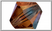 Preciosa� Bicone, 4mm, topaz, smoked, trans., AB2x, 50 Stk.