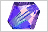 Preciosa� Bicone, 4mm, tanzanite, deep, trans., AB2x, 50 Stk.