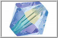 Preciosa� Bicone, 4mm, sapphire, lt., trans., AB2x, 50 Stk.
