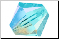 Preciosa� Bicone, 4mm, aqua bohemica, trans., AB2x, 50 Stk.