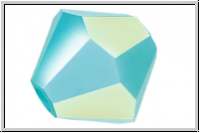 Preciosa� Bicone, 4mm, turquoise, op., AB2x, 50 Stk.