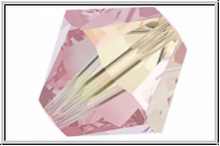 Preciosa� Bicone, 4mm, rose, trans., AB2x, 50 Stk.