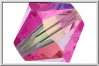 Preciosa� Bicone, 4mm, fuchsia, trans., AB2x, 50 Stk.