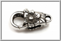 Karabiner "Helleborus", 24*10mm, antiksilberfb., Tibetsilber, 1 Stk.
