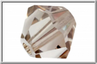 Preciosa� Bicone, 3mm, crystal, trans., velvet, half, 50 Stk.