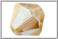 Preciosa� Bicone, 3mm, crystal, trans., blond flare, half, 50 Stk.