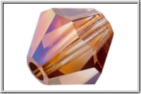Preciosa� Bicone, 3mm, crystal, trans., venus, half, 50 Stk.