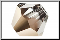 Preciosa� Bicone, 4mm, crystal, trans., starlight gold, half, 50 Stk.