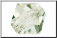 Preciosa� Bicone, 4mm, crystal, trans., viridian, half, 50 Stk.