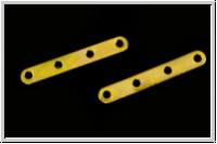 Steg "einfach", 4-Loch, f�r Kette/Armband, 20x3mm, vergoldet, 925er Silber, 1 Stk.