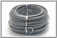 Lederband, 10x2mm, eckig, grau, Rind, 1m