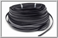 Lederband, 10x2mm, eckig, schwarz, Rind, 1m