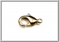Karabiner "glatt", 15x8mm, goldfb., Messing, 1 Stk.