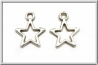Anh�nger "Star", 14,5x12x1mm, antiksilberfb., Metall, 5 Stk.