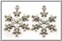 Anh�nger "Eiskristall", 29x22x3mm, antiksilberfb., Metall, 1 Stk.