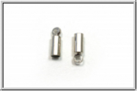 Endh�lse "einfach", 8,0x2,8mm, antiksilberfb., Messing, 2 Stk.