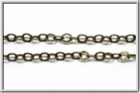 Gliederkette, oval, 4x3mm, antikmessingfb., Messing, Preis/m