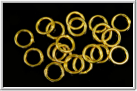Biegeringe, rund, geschl., 4,8x0,7mm, vergoldet, 925er Silber, 2 Stk.