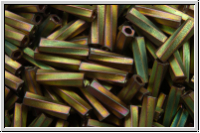 MTWB-2-2035, MIYUKI Twisted Bugles, Nr. 2 (6mm), khaki, met., matte, iris., 10g