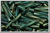 MTWB-4-1256, MIYUKI Twisted Bugles, Nr. 4 (12mm), patina, met., matte, AB, 10g