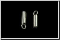Endh�lse "einfach", 10x2,5mm, silberfb., 925er Silber, 2 Stk.