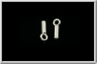 Endh�lse "einfach", 7,5x1,5mm, silberfb., 925er Silber, 2 Stk.