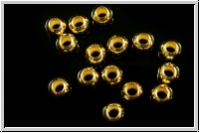 Silberperle "Kugel,glatt", 3,5mm, vergoldet, 925er Silber, 5 Stk.